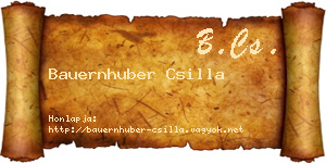 Bauernhuber Csilla névjegykártya