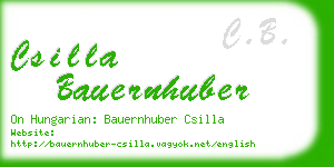 csilla bauernhuber business card